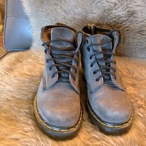 Dr. Martens 24540 Soft Suede, Gray, Good Condition